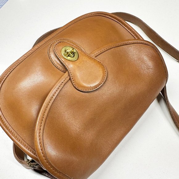 Coach Vintage Prairie Bag 9954 Crossbody Shoulder Bag in British Tan Leather - Picture 5 of 16